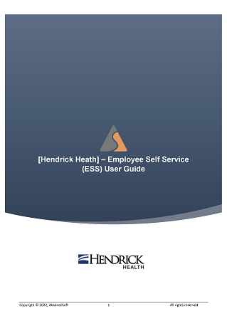 Absence Tracker Employee Self Service User Guide 