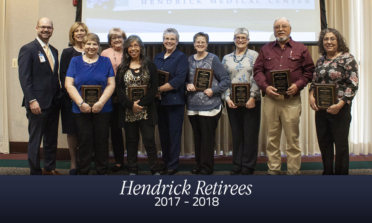 Hendrick Retirees 2017-2018